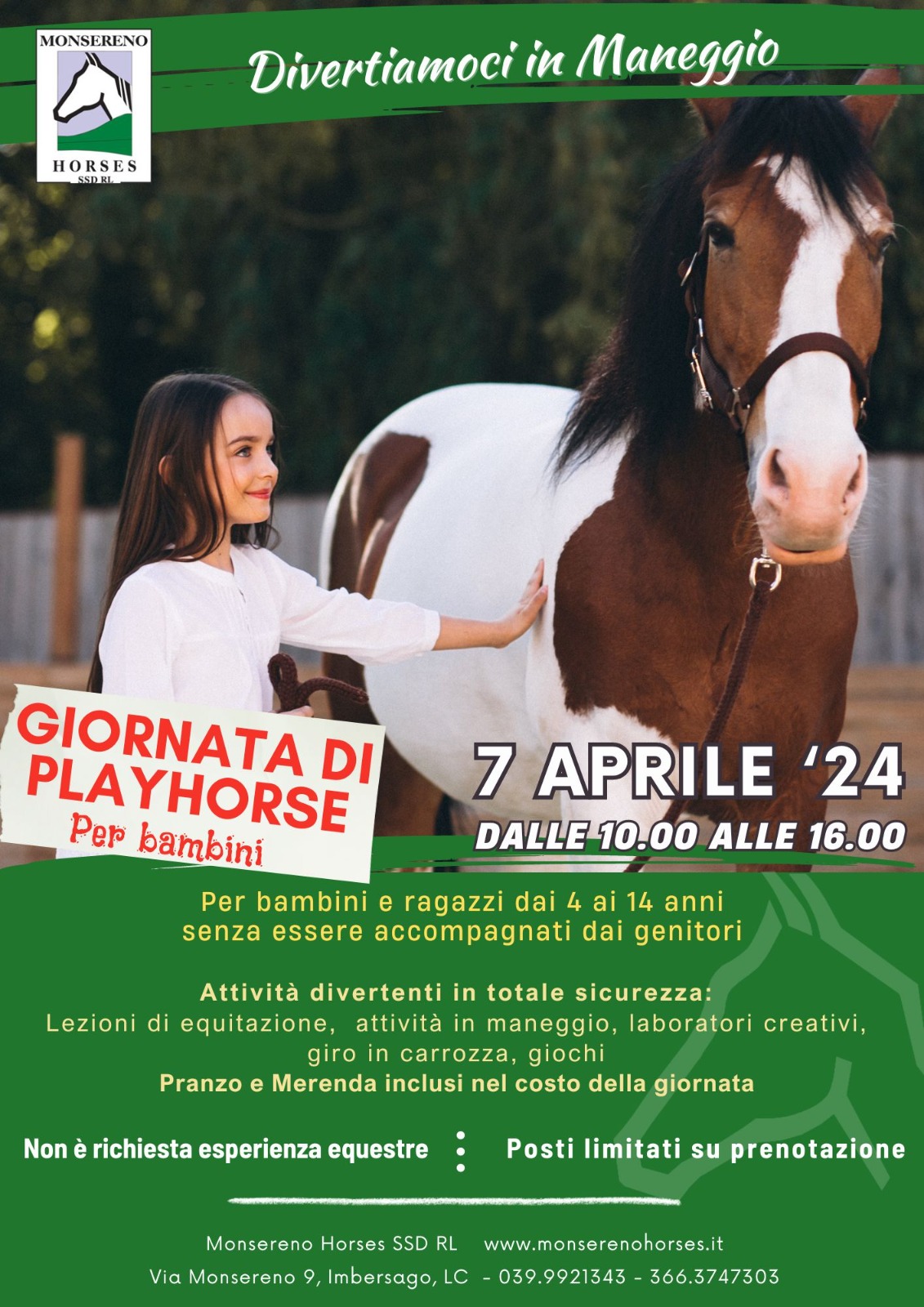 Playhorse per bambini - 7 Aprile Monsereno Horses